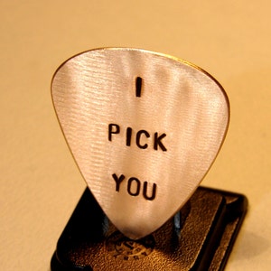 Bronze Guitar Pick Handmade with I Pick You Custom Guitar Pick GP009 image 5