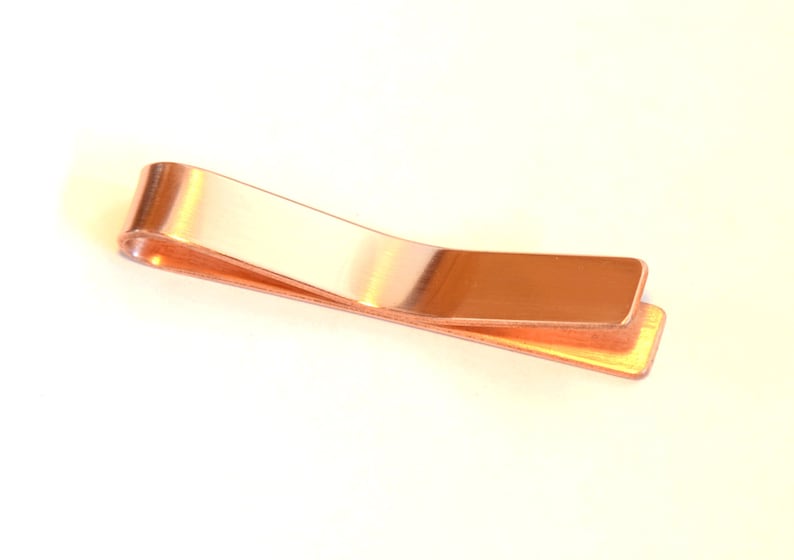Personalized Copper Tie Clip for the 7th Anniversary or Custom Fashion Statements Tie Bar TB2671 image 4