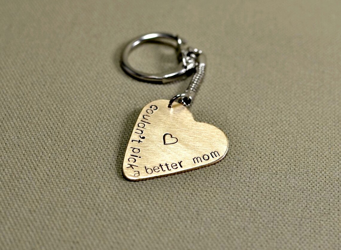 Heart Shaped Guitar Pick Keychain for Mom KC893 Etsy