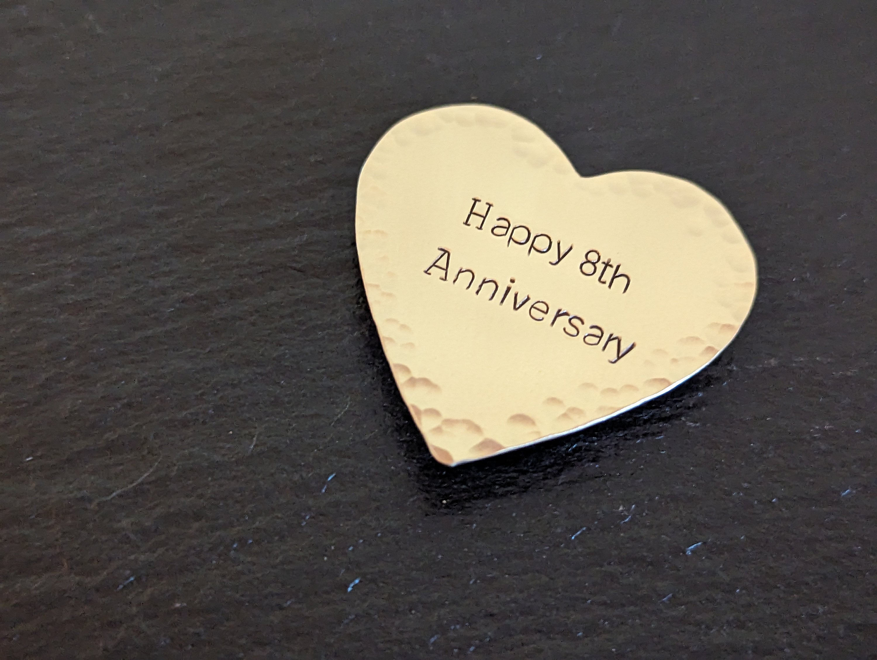 Bronze Heart Magnet for Fridge for 8th or 19th Anniversary Bronze Heart Magnet for Fridge for 8th or 19th Anniversary