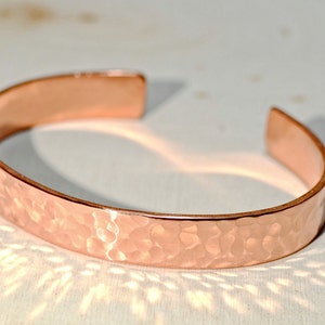 Hammered Copper Cuff Bracelet with Radiance - BR672