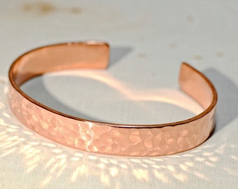Hammered Copper Cuff Bracelet with Radiance - BR672