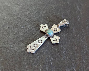 Old Style Navajo Sterling Silver Santa Fe Cross Pendant - Etsy