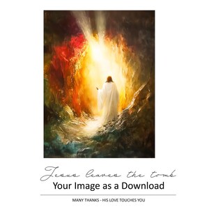 Auferstehung Jesus Christus, Grab, Grabhöhle, 5 hochwertige JPGs, Download, christliche Kunst, Bibel, Religion, Glaube, Spiritualität,