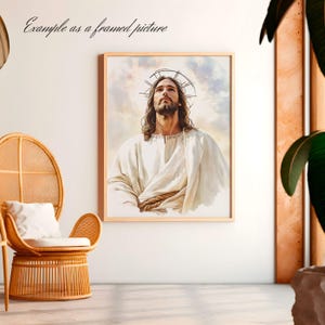 Jesus Christus mit Dornenkrone, wunderschöne Portraits, 5 hochwertige JPGs, Digitaler Download, christliche Kunst, Religion, Heilung, Grab