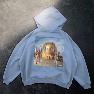 Graphic Print Hoodie: Unisex Oversized Cotton-Blend Apparel