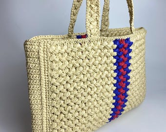 Handmade Crochet Raffia Bag – Boho Daily Tote for Casual Summer Style