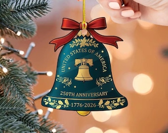 250 Years Anniversary United States of America Acrylic Ornament, Patriotic Gift 1776-2026