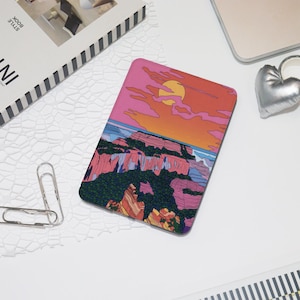 Pastel Sunset Landscape Lines Kindle Case for Paperwhite 12 11 Kindle Colorsoft Kindle 2024 6&#39;&#39;Paperwhite6.8 7&#39;&#39;Kindle Case  Auto Wake/Sleep