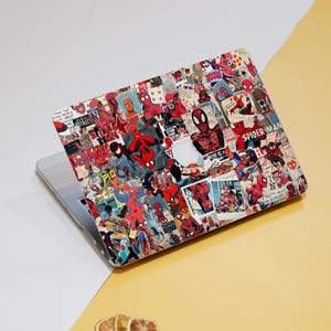Vintage Spider Man Scrapbook Hard Case MacBook Air 15 Pro 14 15 16 inch MacBook Pro 14 2021,MacBook M1 Pro 13 Case,M4 M2 M3 Laptop Case 2025
