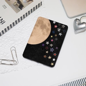 Moon and Multi-colored Stars Kindle Case for Paperwhite12th 11th 10th Personalization Kindle Colorsoft 12th 11th Kindle 6&#39;&#39;Paperwhite6.8 7&#39;&#39;