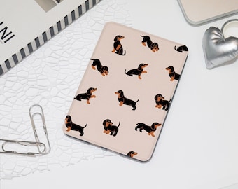Cute Dachshund Kindle Paperwhite 12th Case With Auto Wake/Sleep,Kindle Colorsoft/Fire,Paperwhite 11th 6.8/10th 6" Cover, Kindle Case Cover