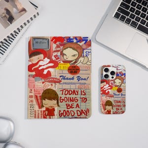 Yoshitomo Nara Girl iPad Case Cover, iPad Air 7/6 iPad Pro 2022/2024-11"13" iPad Mini 7/6 iPad 10/9th Scrapbook iPhone 16/15/14 ProMax Cover