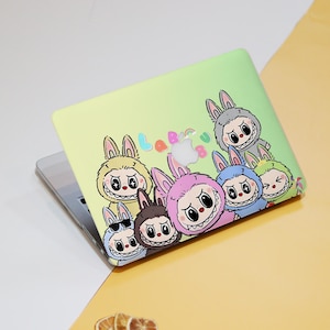Cute Labubu Cartoon Hardshell Scrapbook Case for MacBook Air 13 11 Macbook Pro 14 13 16 15 Air 13 12 inch Gradual Laptop Cover For Ret 15/12