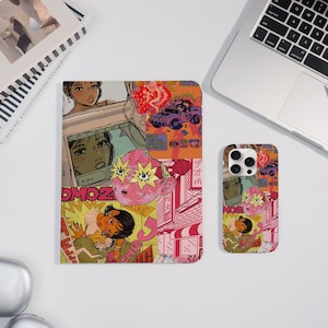 Y2K Style iPad Case Cover For iPad Air 7/6/5/4, iPad Pro 2022/2024-11"13", iPad Mini 7/6 iPad 10/9th, Scrapbook iPhone 16/15/14 ProMax Cover