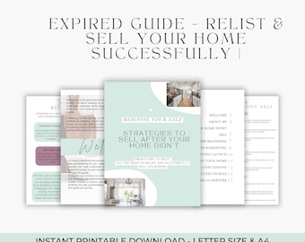 Guía vencida: vuelva a poner en venta y venda su casa con éxito / Plantilla Canva de descarga digital