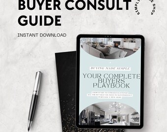 Guía de consulta para compradores para agentes inmobiliarios: manual digital para la compra de una vivienda (plantilla Canva, 26 páginas) Simplifique el proceso de compra de una vivienda