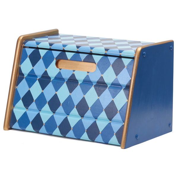 White and Gold Bread Box Etsy