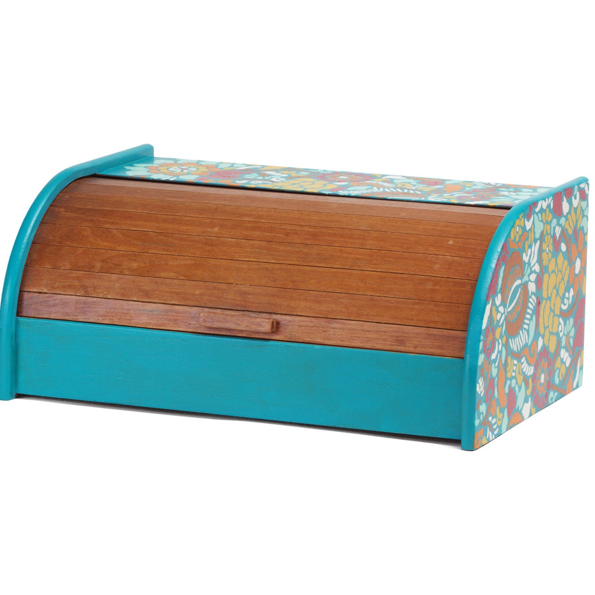 Hand Painted Bamboo Bread Box