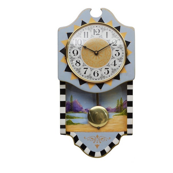 Black Gray Wall Clock - Etsy