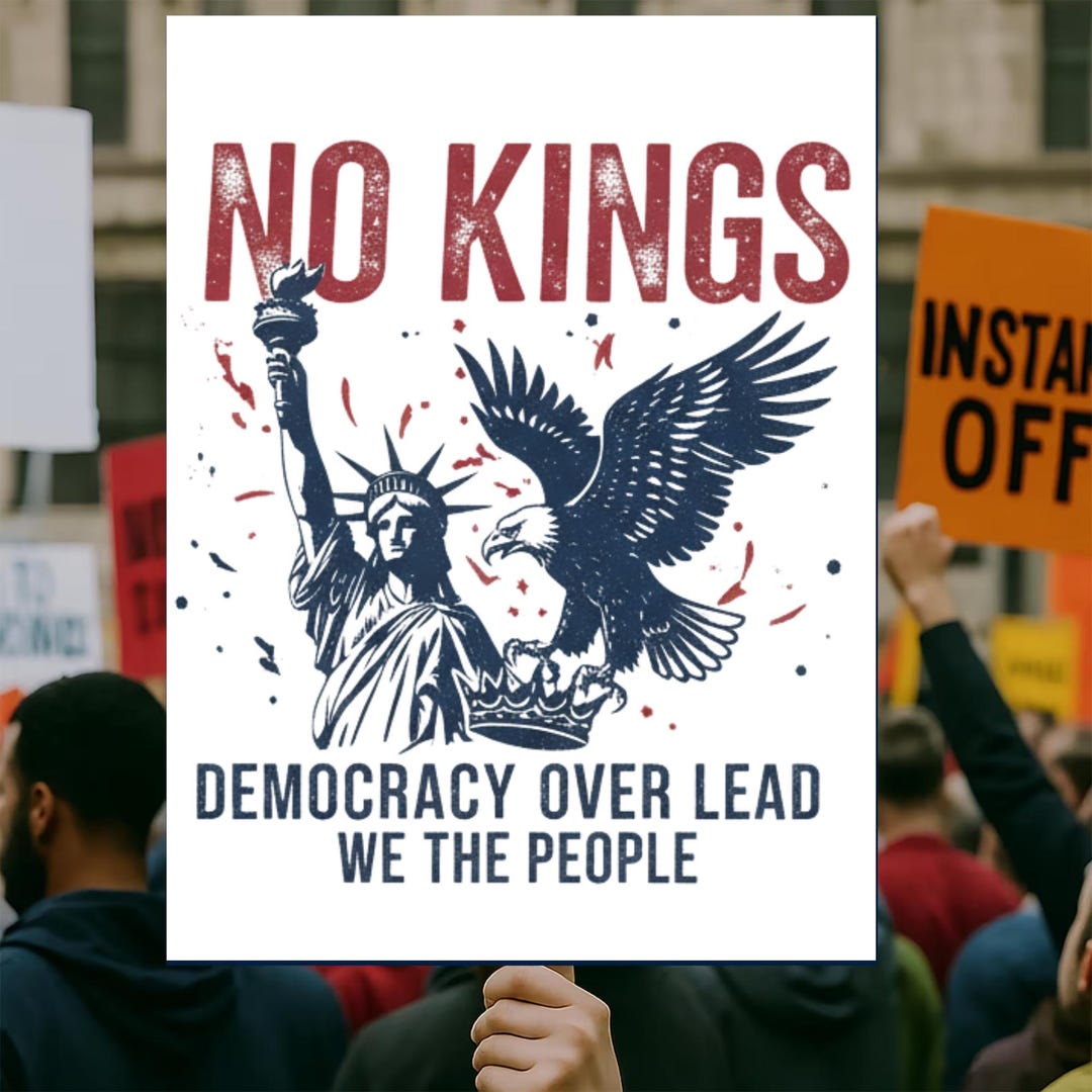 Protect Democratic Rights Protect Democracy Sign, No Kings in America Anti-trump Poster ,freedom ...