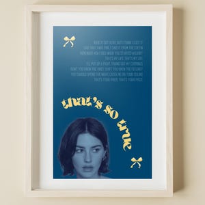 Gracie Abrams ‘That’s So True’ Song Lyrics Poster – The Secret of Us - Printable Wall Art