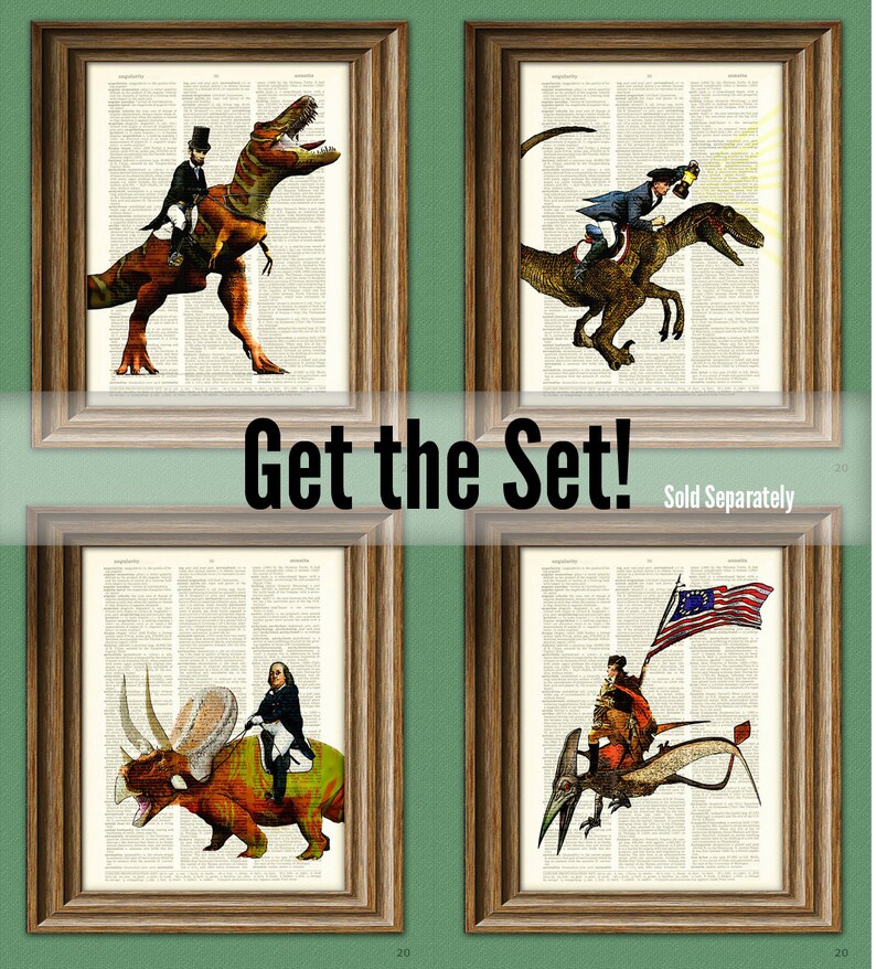 george washington on a dinosaur