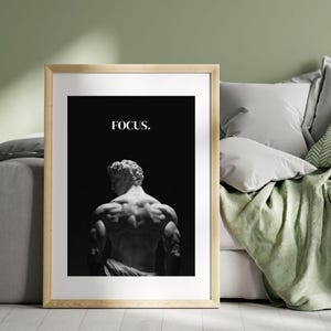 Póster motivacional focus, cartel motivador, regalo motivacional, decoración motivacional, impresión digital