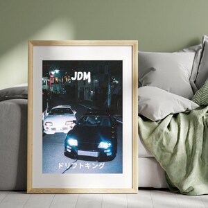 Póster JDM coches de carreras cartel para decoración de habitación de impresión digital decorativo