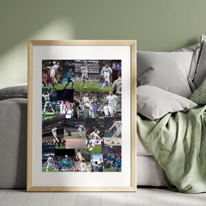 Póster Cristiano Ronaldo, regalo para futbolistas, póster CR7, amantes de el futbol, impresión digital