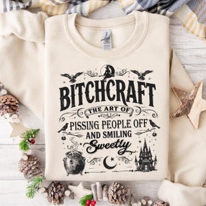 Bitch craft Funny Halloween PNG Sarcastic Snarky Witch Png Funny Adult Humor Witchcraft Png Retro Halloween Trendy Sassy Sarcasm ORIGINAL