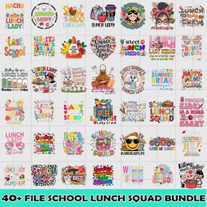 40+ File School Lunch Squad Bundle Png, Cafeteria Squad Workers Png, Funny Cafeteria Workers Png,Teacher Life Png,Cafeteria Lunch Lady files