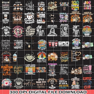 50+ Files Coffee PNG Bundle, Coffee Lover Png, Coffee Club Png, Coffee Is Power Png, Coffee Shirt Template Png, Commercial Use, Digital File