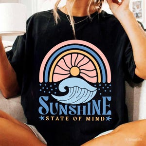Sunshine State of Mind Png, Beach Life PNG, Sunshine Png, Summer PNG Neon, Trendy Summer Design, Distressed Beach PNG, Lake River Png