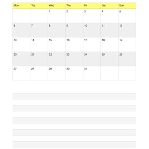 2025 Monthly Calendar Printouts PDF Word Pages Formats Minimalistic