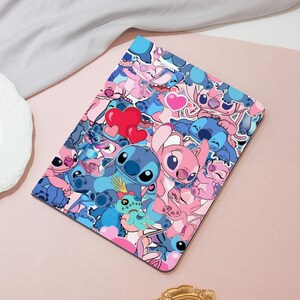 Cartoon Stitch Love New iPad Case iPad Cover for iPad Pro Air 11" 13" 2025,iPad Air 6/7 2025 iPad A16, Mini 7th 2024, Personalize iPad Case