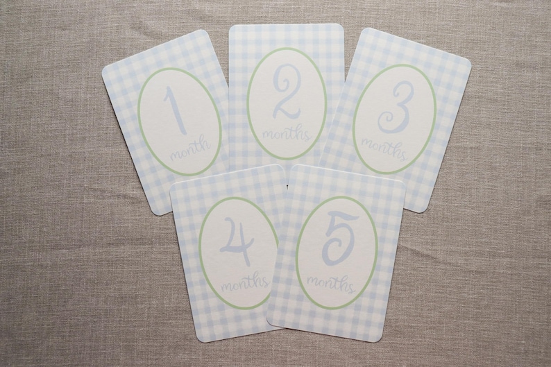 Baby Monthly Milestone Cards - First Year Baby Photo Props - Newborn ...