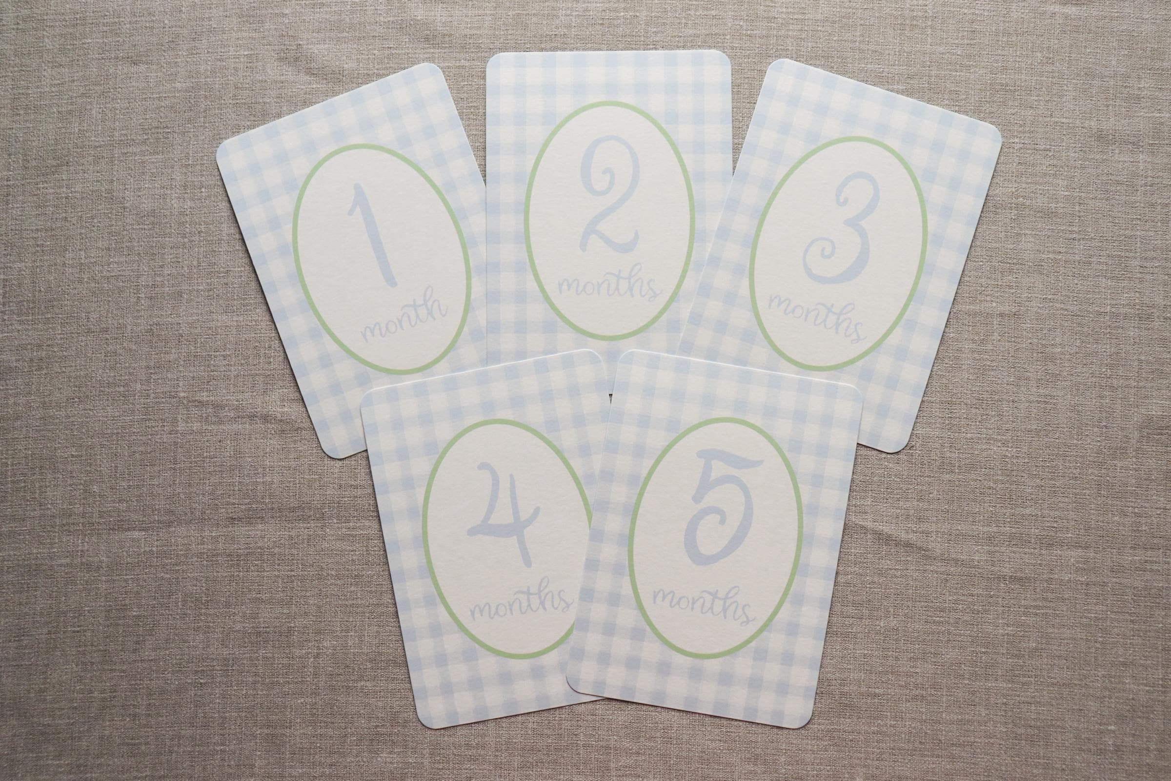 Baby Monthly Milestone Cards - First Year Baby Photo Props - Newborn ...