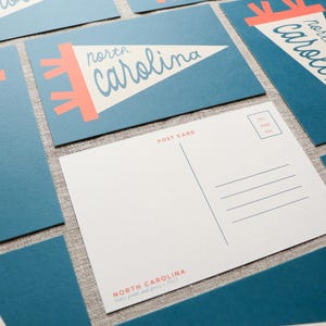 Postal de Carolina del Norte - Saludos desde Carolina del Norte - Recuerdo de Carolina del Norte - Postal estatal - Tarjeta de felicitación en blanco - Colección de los Estados