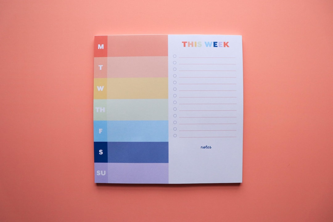 Weekly Planner Notepad -- 8x8 in 50 Pages -- Teacher Planner, Back to ...