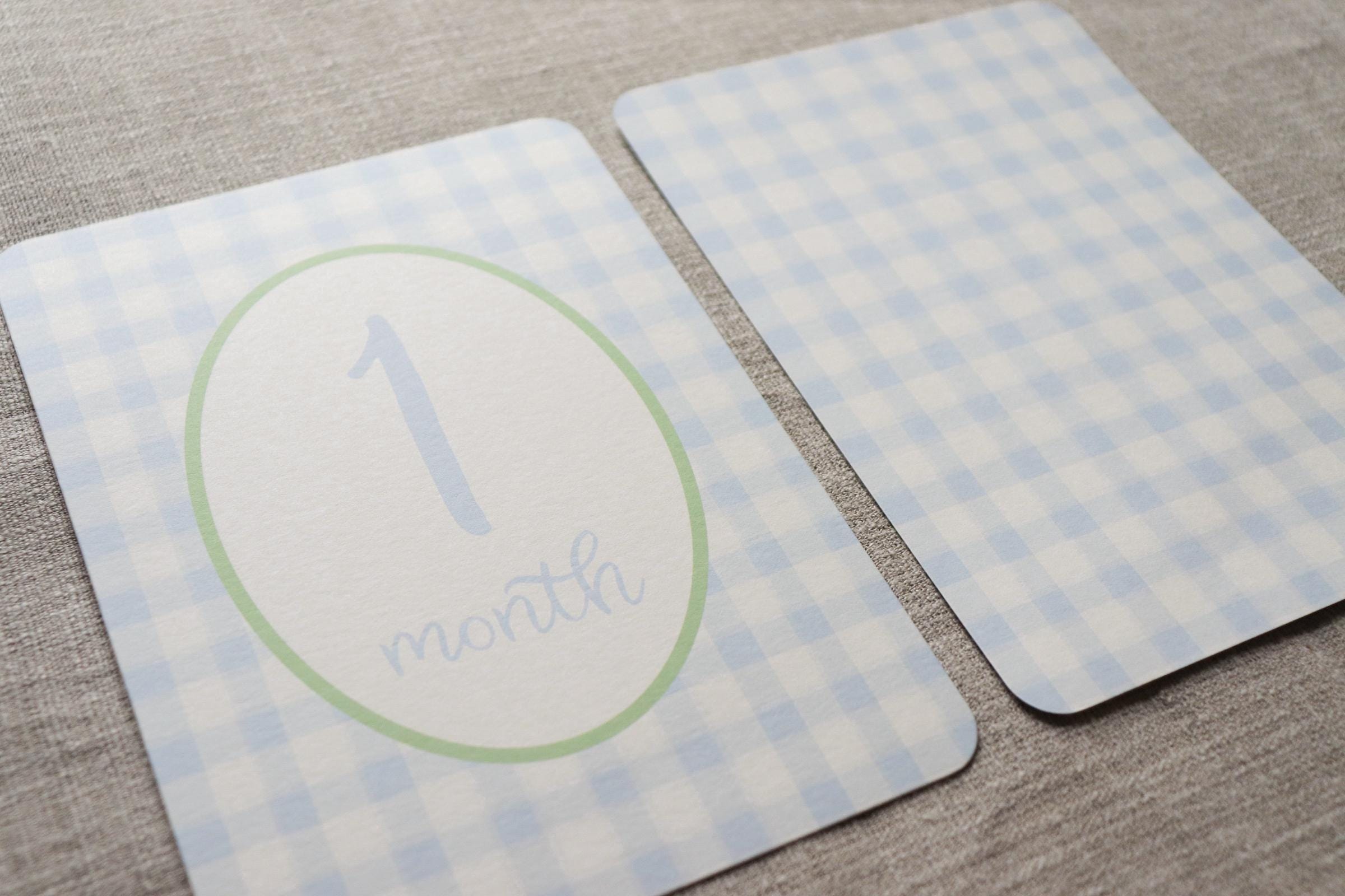 Baby Monthly Milestone Cards - First Year Baby Photo Props - Newborn ...