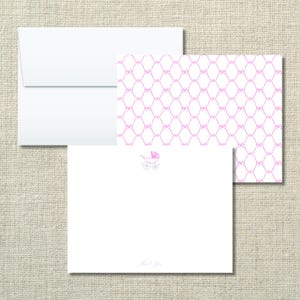 Colección de guardería - Juego de papelería de acuarela semipersonalizada con sobres - Azul o rosa - PAPEL PREMIUM - Tarjetas de agradecimiento para bebé niño o niña