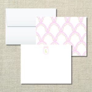 Ensemble de papeterie personnalisée avec enveloppes - Floral - Lot de 10 - Cartes semi-personnalisées