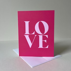 Cartão LOVE com envelope