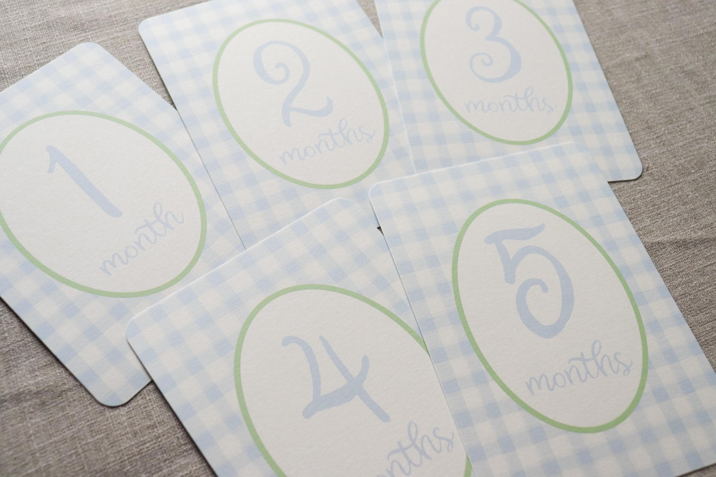 Baby Monthly Milestone Cards - First Year Baby Photo Props - Newborn ...