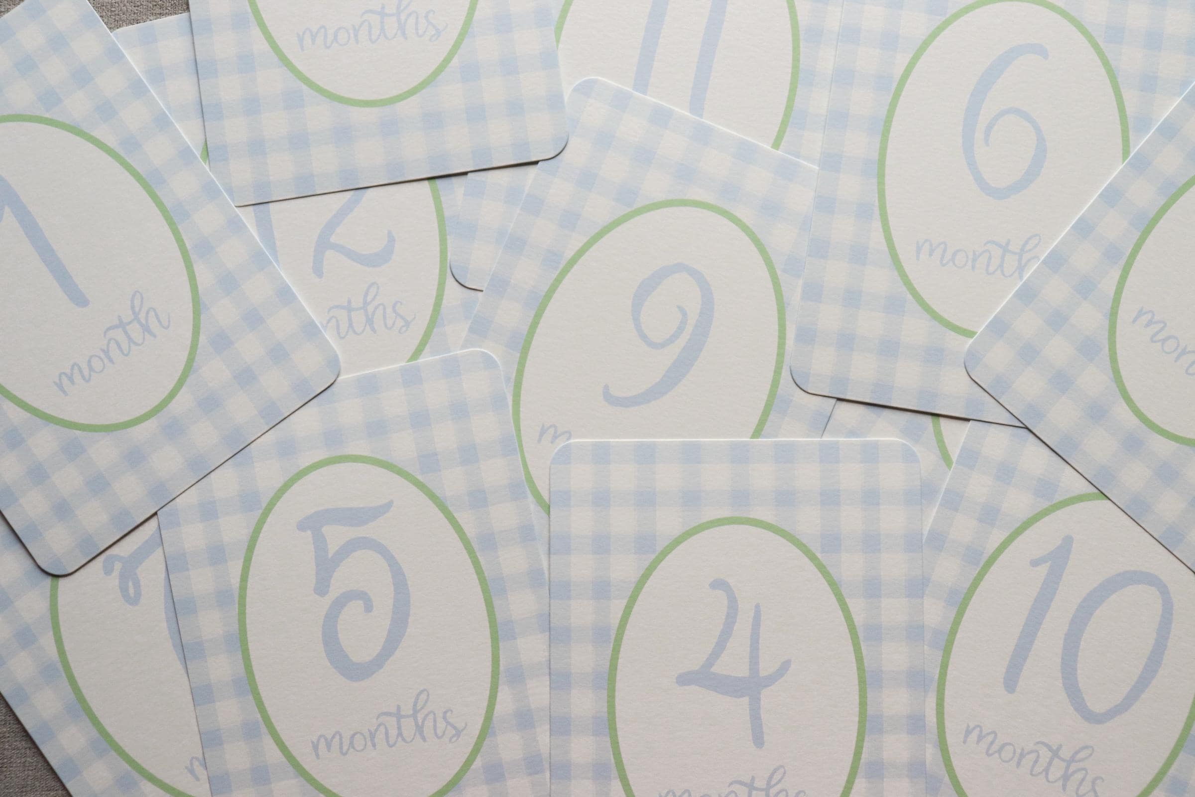 Baby Monthly Milestone Cards - First Year Baby Photo Props - Newborn ...