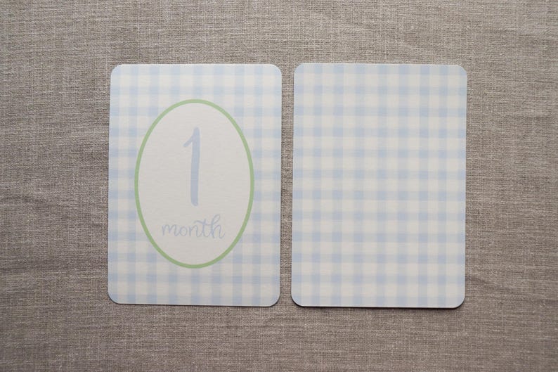 Baby Monthly Milestone Cards - First Year Baby Photo Props - Newborn ...