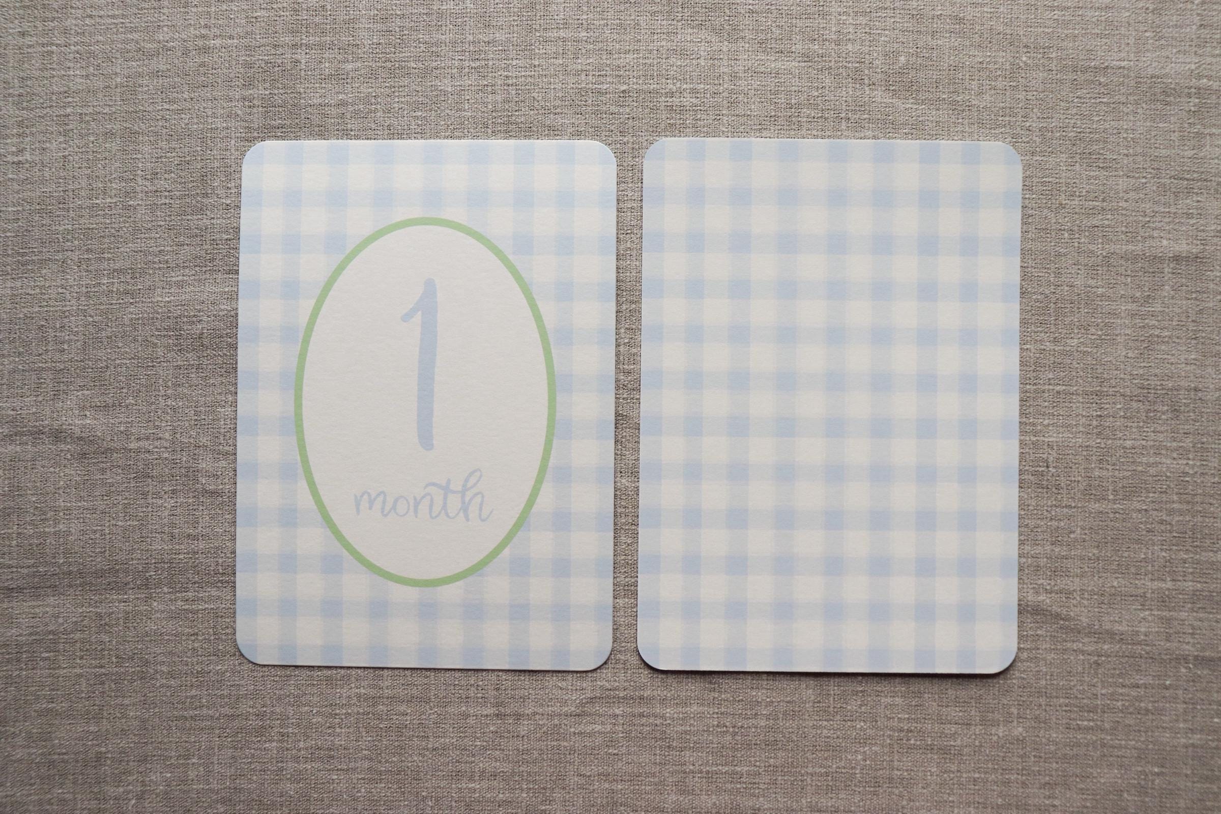 Baby Monthly Milestone Cards - First Year Baby Photo Props - Newborn ...