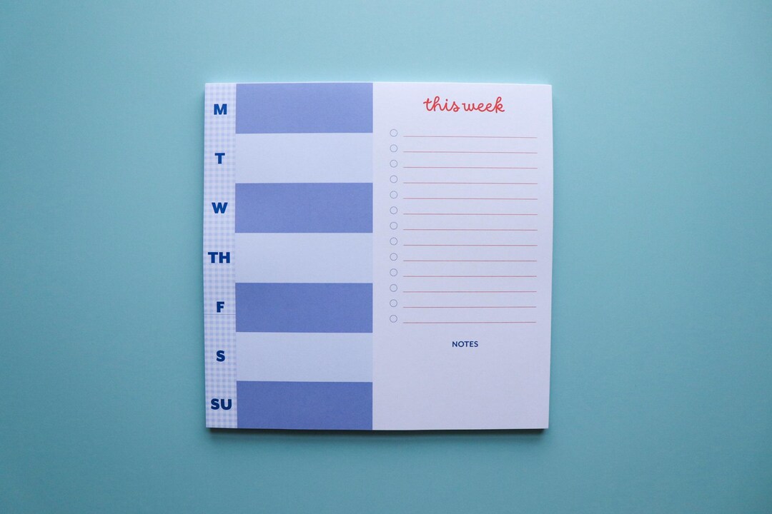 Weekly Planner Notepad -- 8x8 in 50 Pages -- Teacher Planner, Back to ...
