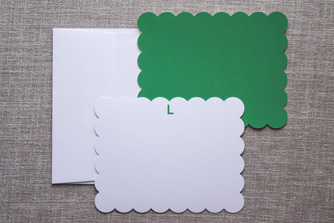 Personalized Scalloped Stationery Set - Elegant Note Cards for Thank ...